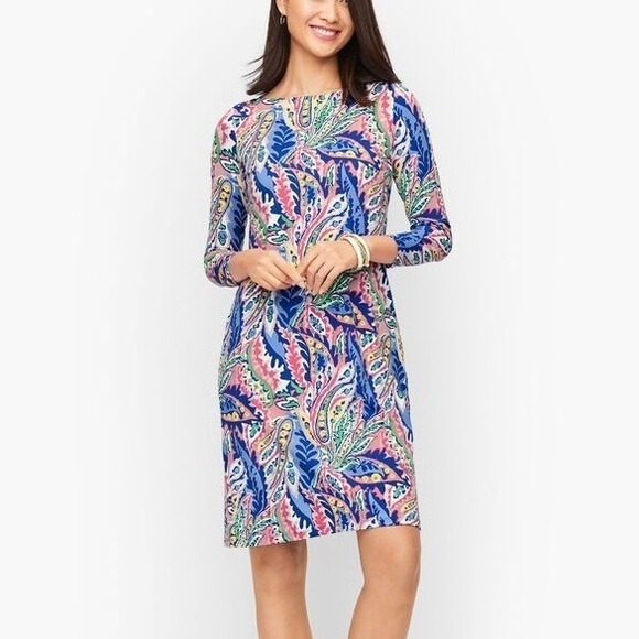 Talbots Dresses & Skirts - Talbots Shift Dress Womens XS Botanical Paisley Vacation Coastal